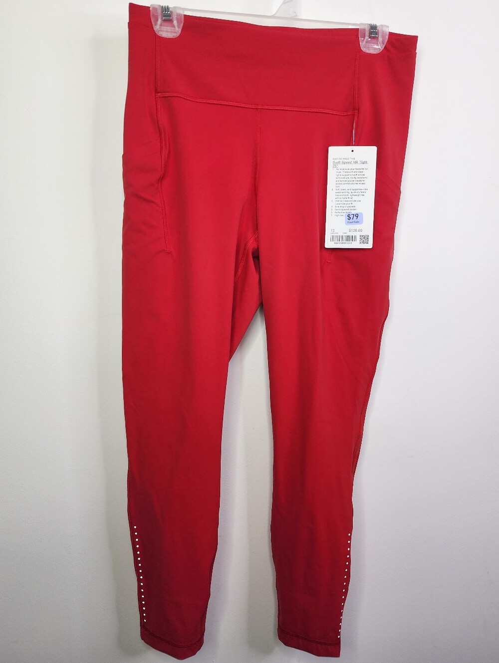 Swift Speed High-Rise Tight 25", Size 10, Oxford Red